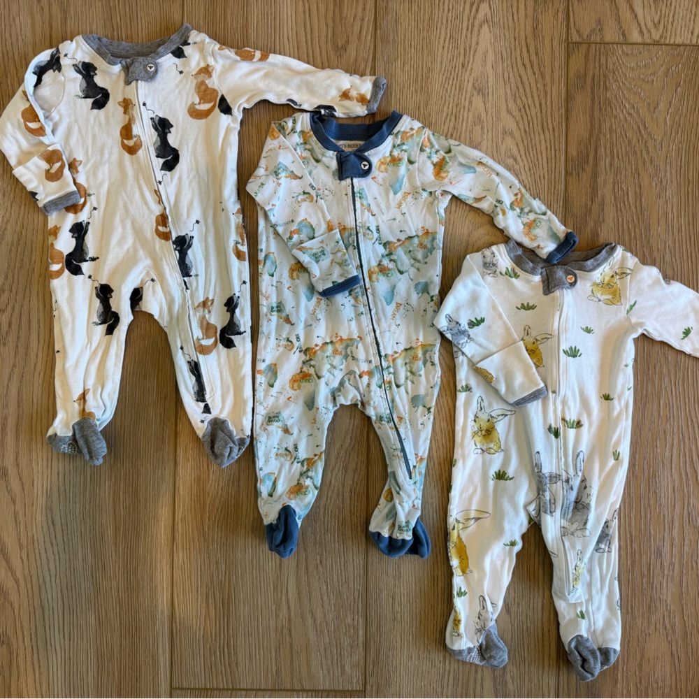 Burt's Bees Baby Pajamas! Foxes, World Map, Bunnies